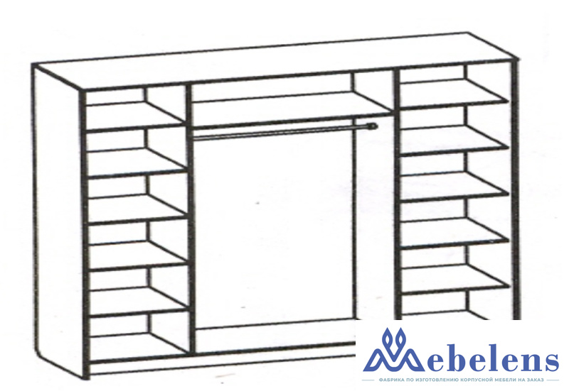 Шкаф-купе 4-х дверный Топ-Лайн